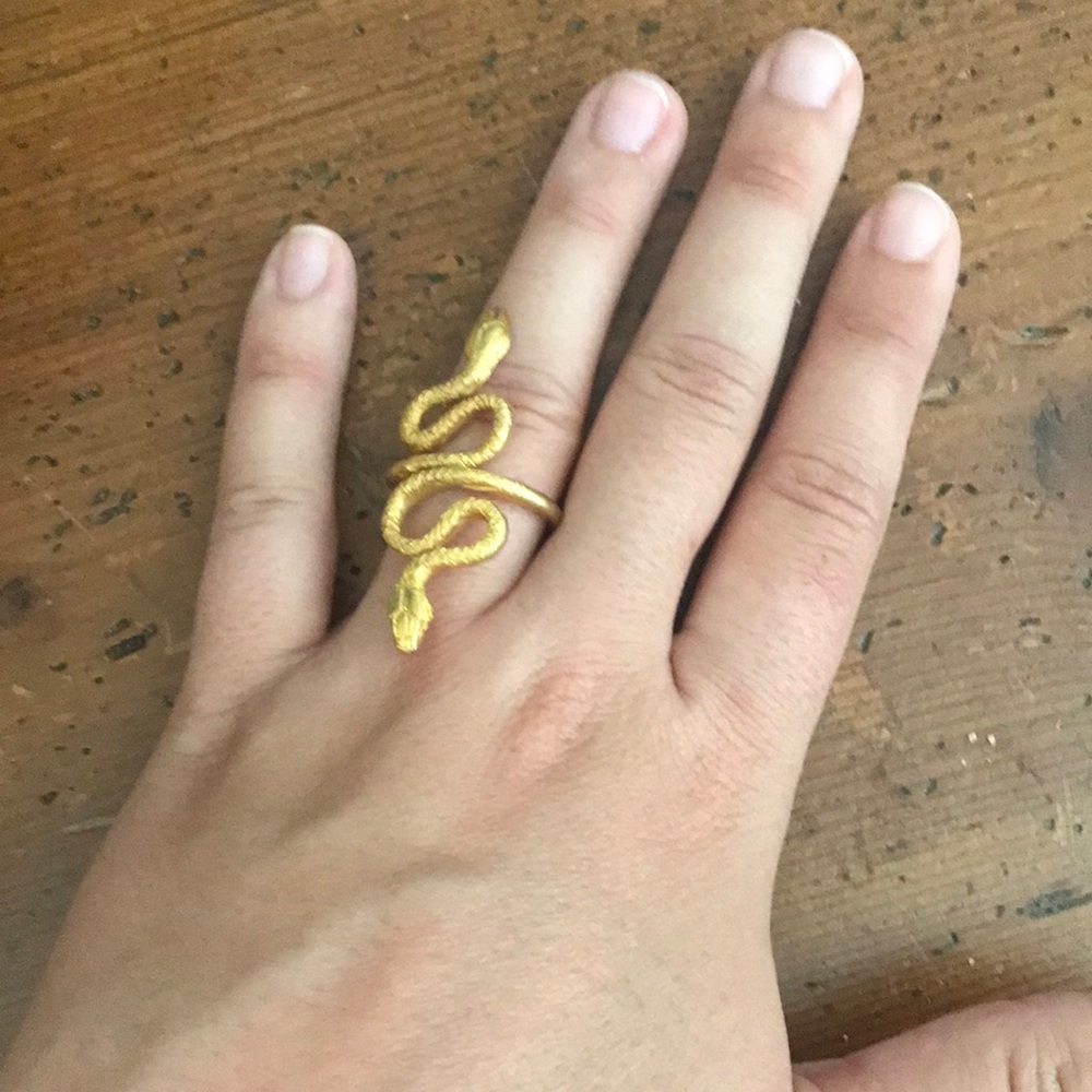 Gold snake ring